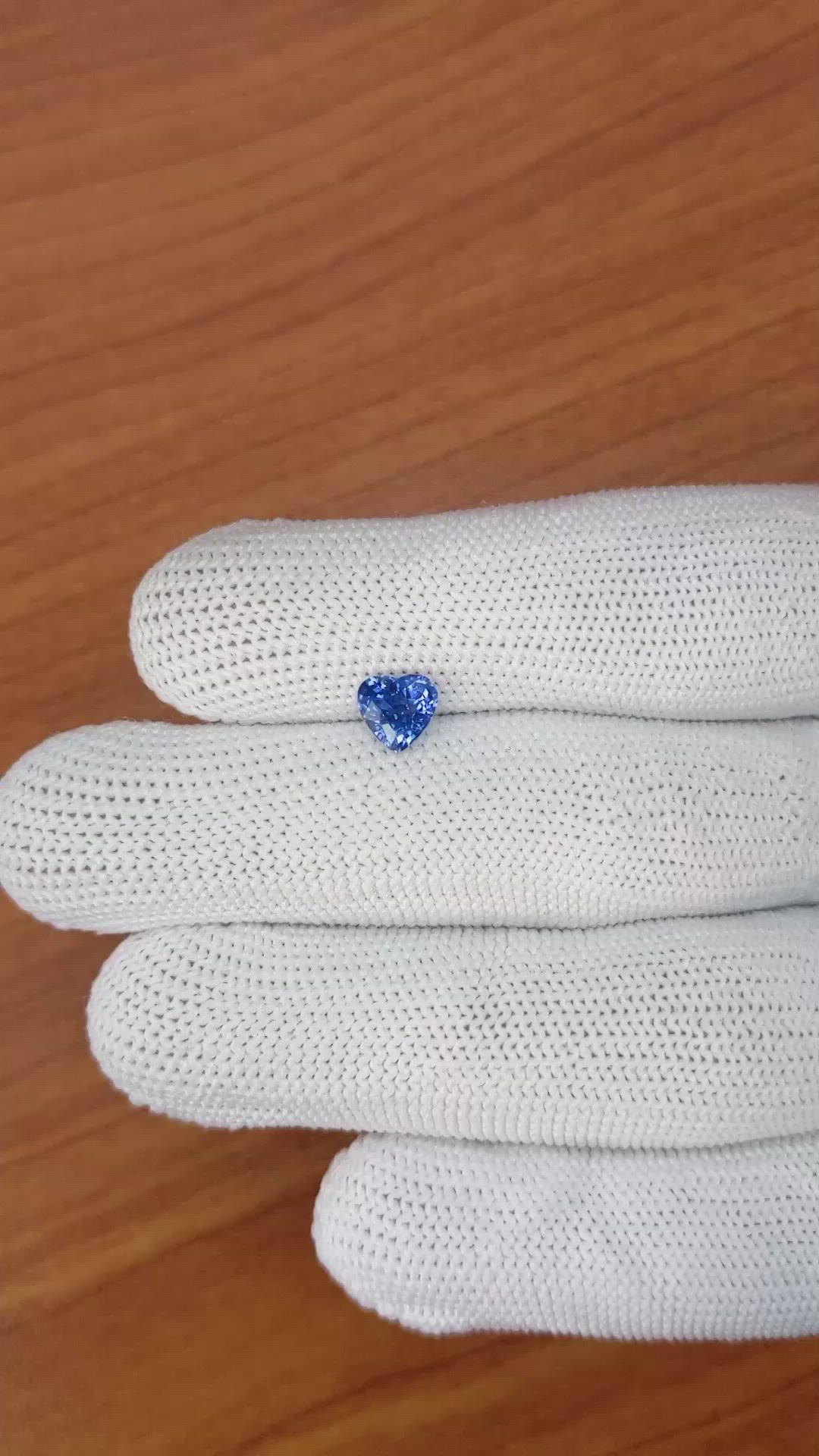 1.06 Ct. Blue Sapphire from Ceylon (Sri Lanka) Size Video