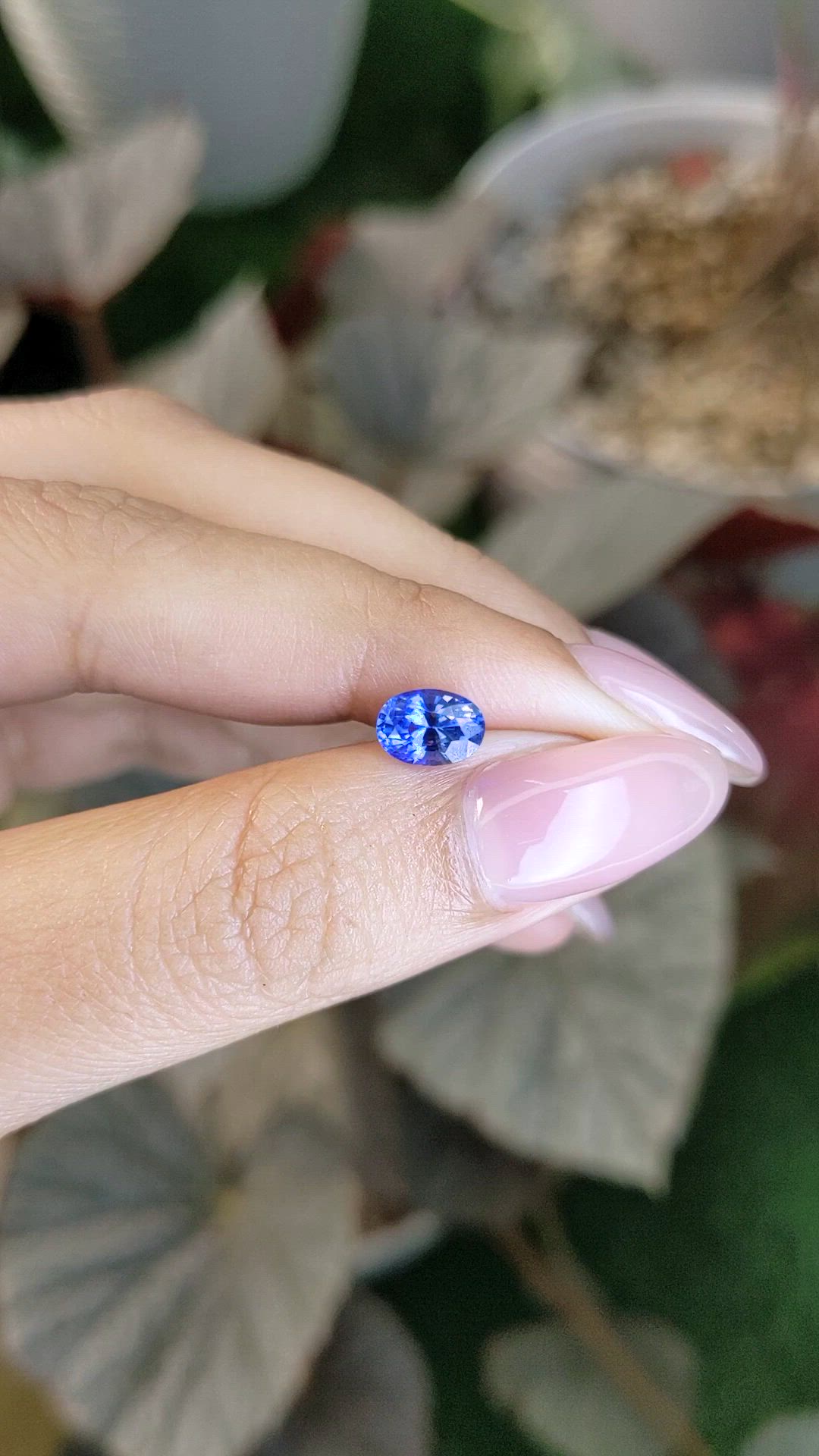 1.28 Ct. Blue Sapphire from Ceylon (Sri Lanka) Size Video
