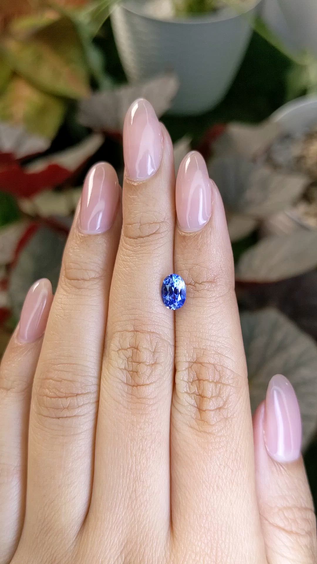 1.28 Ct. Blue Sapphire from Ceylon (Sri Lanka) Size Video
