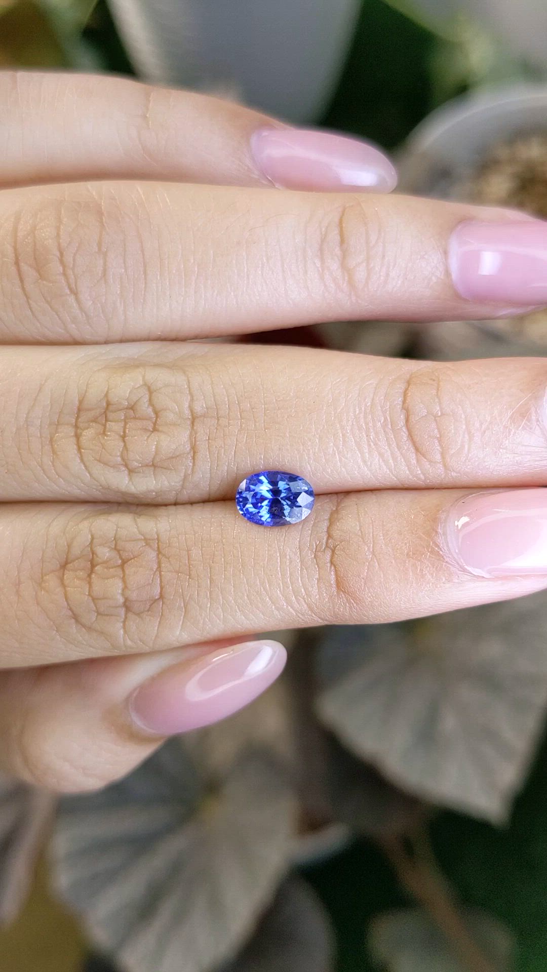 1.28 Ct. Blue Sapphire from Ceylon (Sri Lanka) Size Video