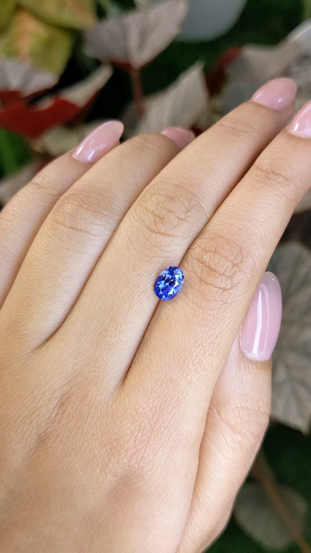 1.28 Ct. Blue Sapphire from Ceylon (Sri Lanka) Size Video