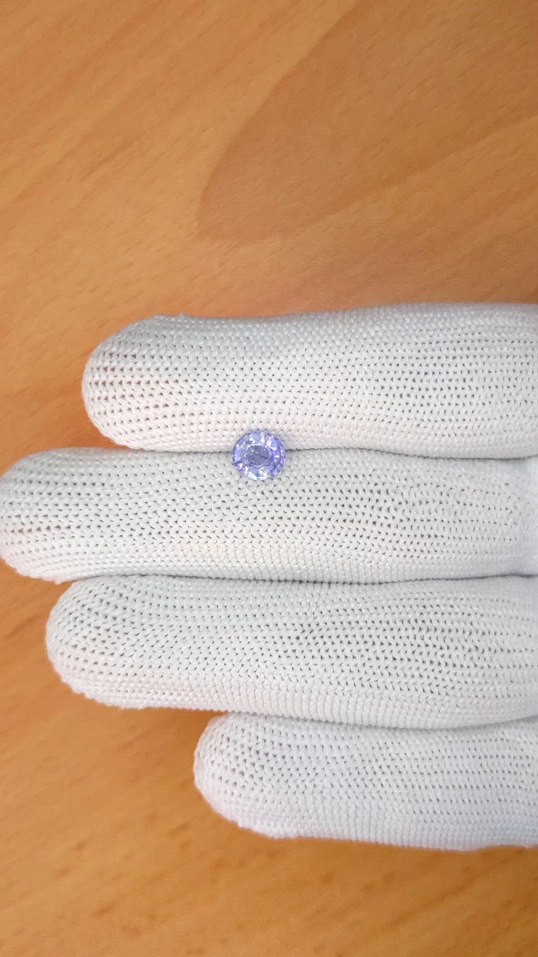 1.01 Ct. Violet Sapphire from Ceylon (Sri Lanka) Size Video