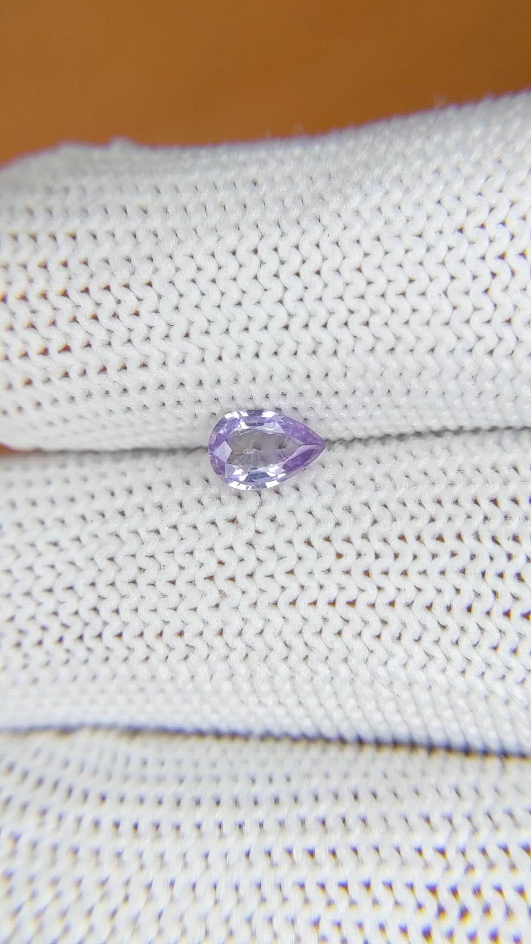 0.43 Ct. Purple Sapphire from Ceylon (Sri Lanka) Size Video