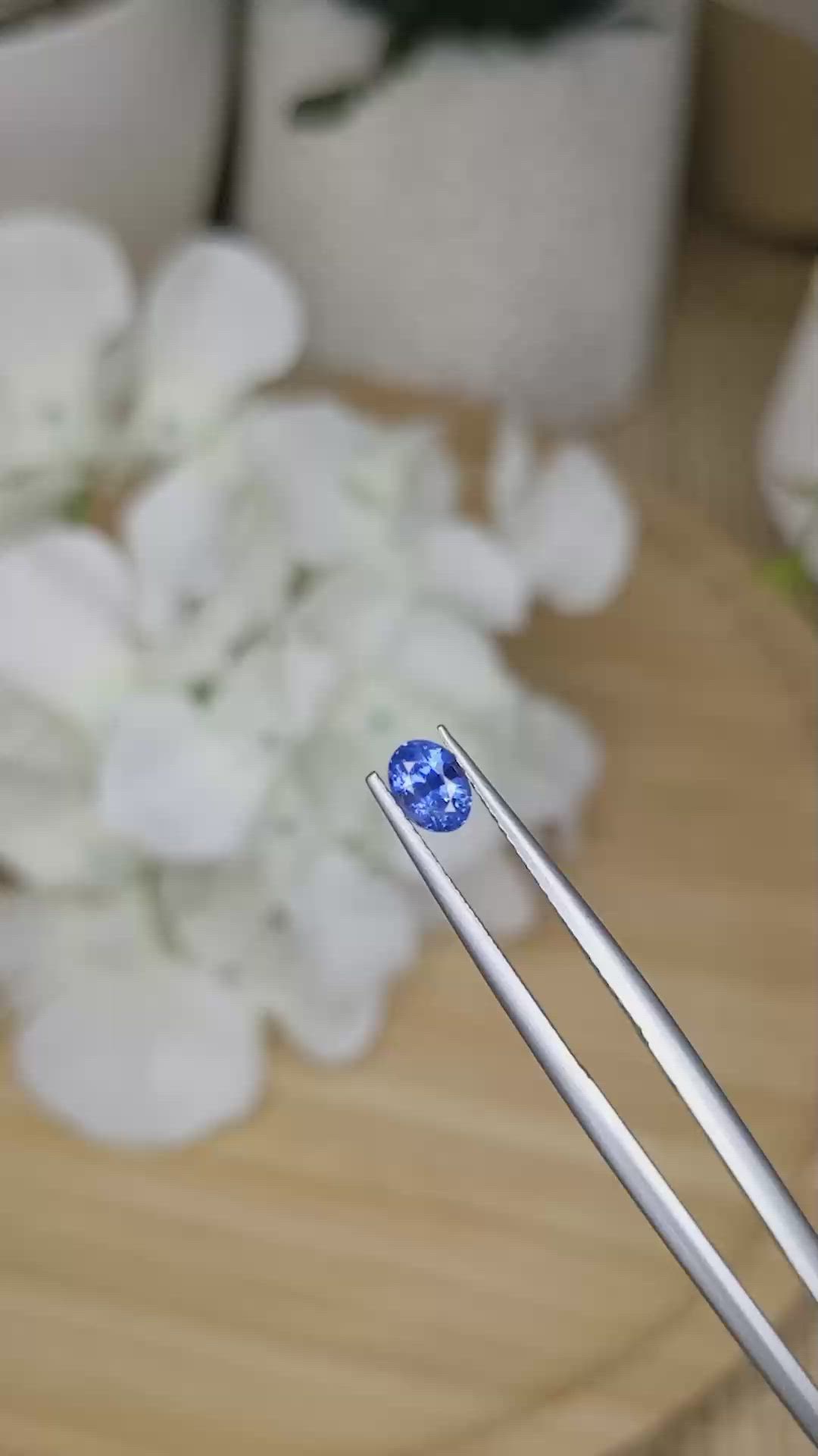 0.52 Ct. Blue Sapphire from Ceylon (Sri Lanka) Size Video