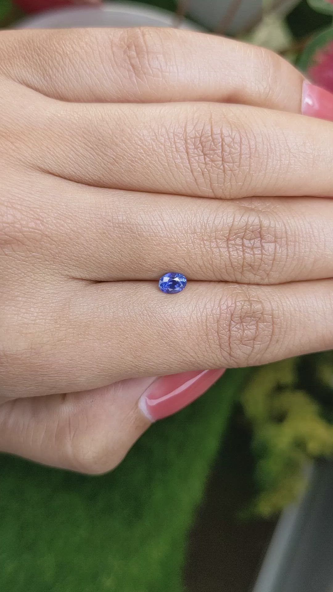 0.52 Ct. Blue Sapphire from Ceylon (Sri Lanka) Size Video