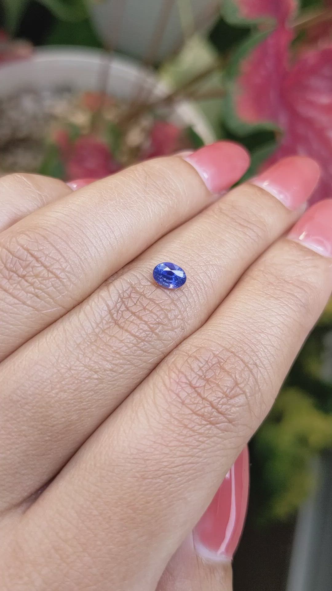 0.52 Ct. Blue Sapphire from Ceylon (Sri Lanka) Size Video