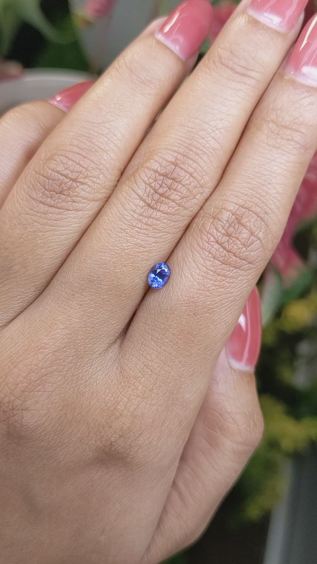 0.52 Ct. Blue Sapphire from Ceylon (Sri Lanka) Size Video