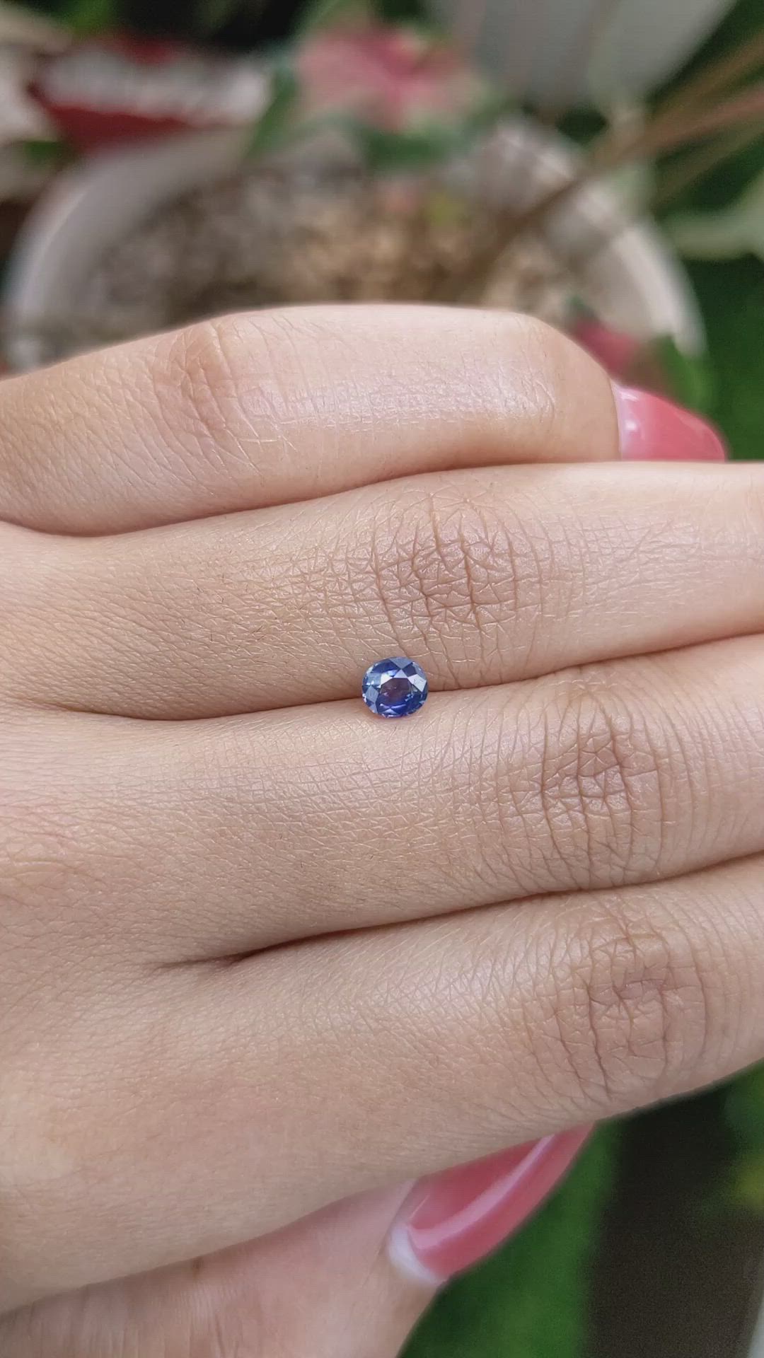 0.41 Ct. Blue Sapphire from Ceylon (Sri Lanka) Size Video