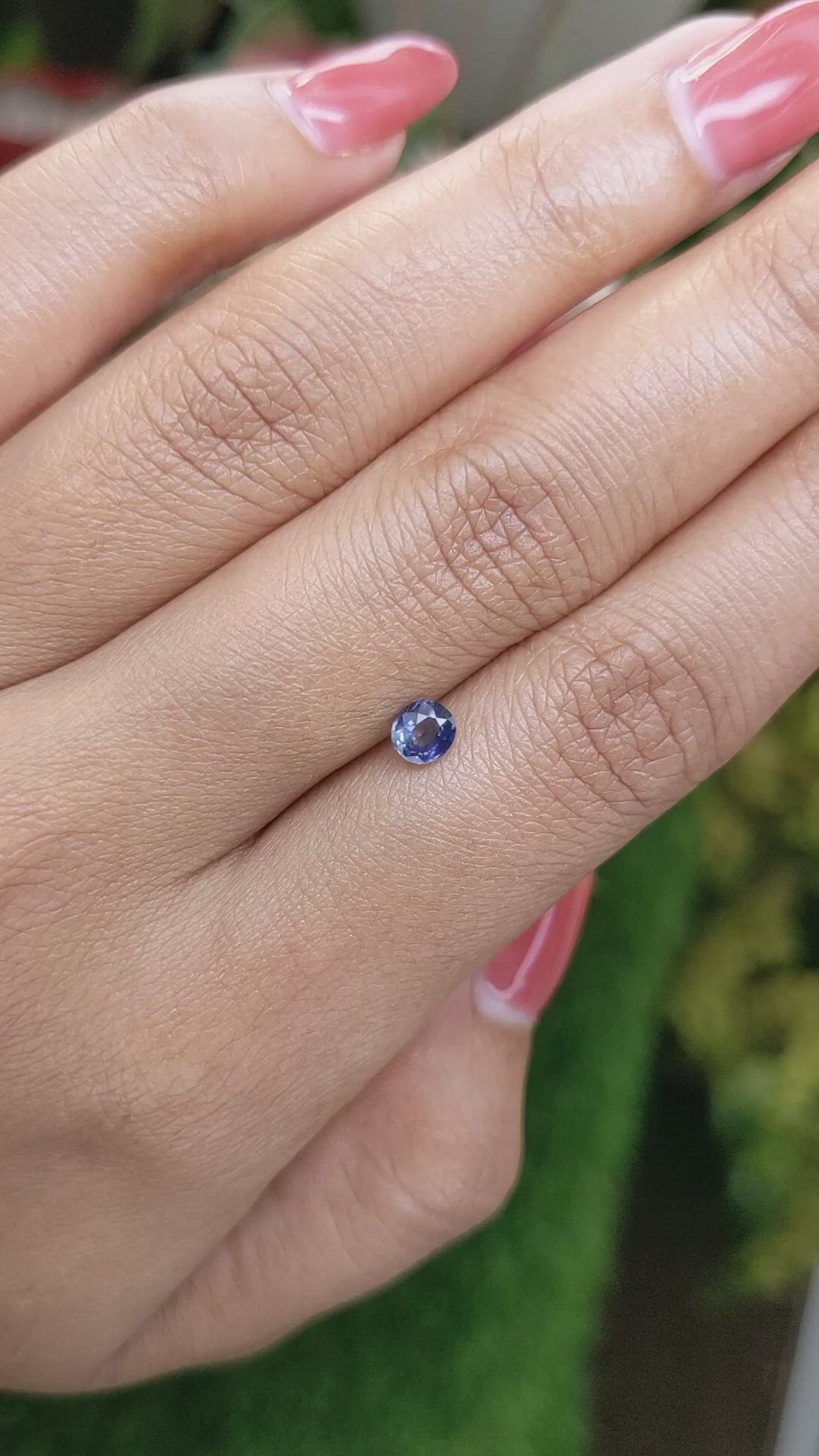 0.41 Ct. Blue Sapphire from Ceylon (Sri Lanka) Size Video