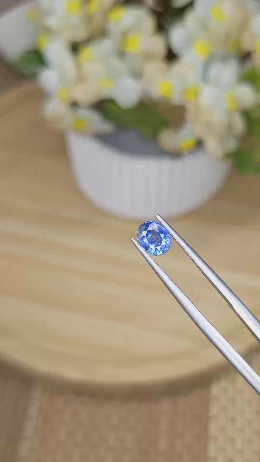 0.93 Ct. Blue Sapphire from Ceylon (Sri Lanka) Size Video