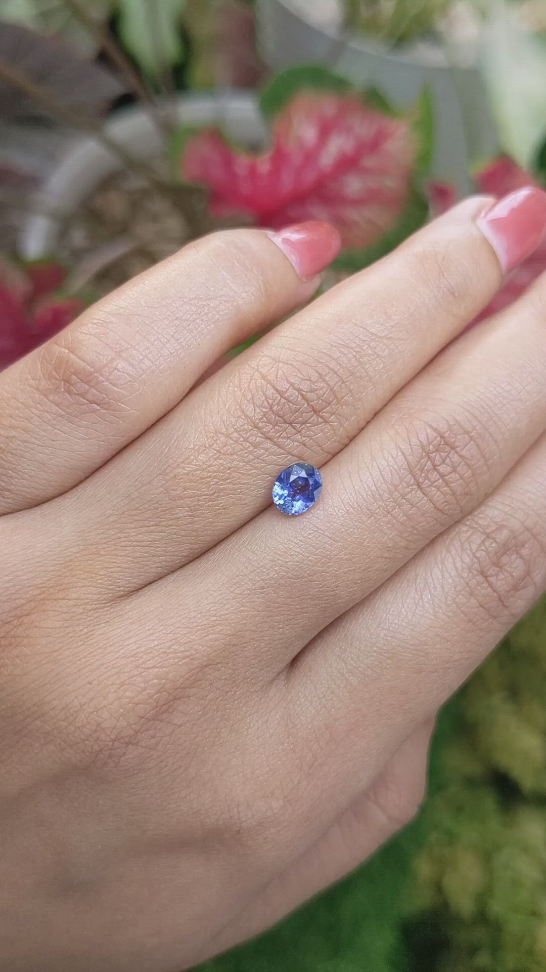 0.93 Ct. Blue Sapphire from Ceylon (Sri Lanka) Size Video