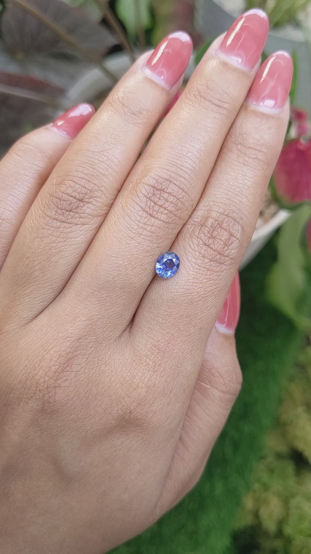 0.93 Ct. Blue Sapphire from Ceylon (Sri Lanka) Size Video