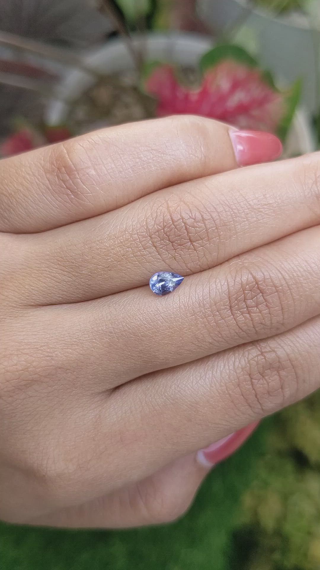 0.54 Ct. Blue Sapphire from Ceylon (Sri Lanka) Size Video