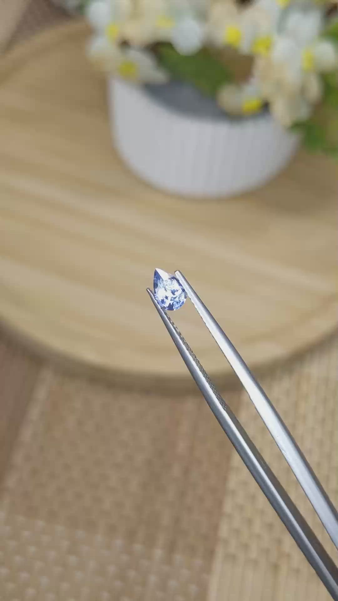 0.54 Ct. Blue Sapphire from Ceylon (Sri Lanka) Size Video