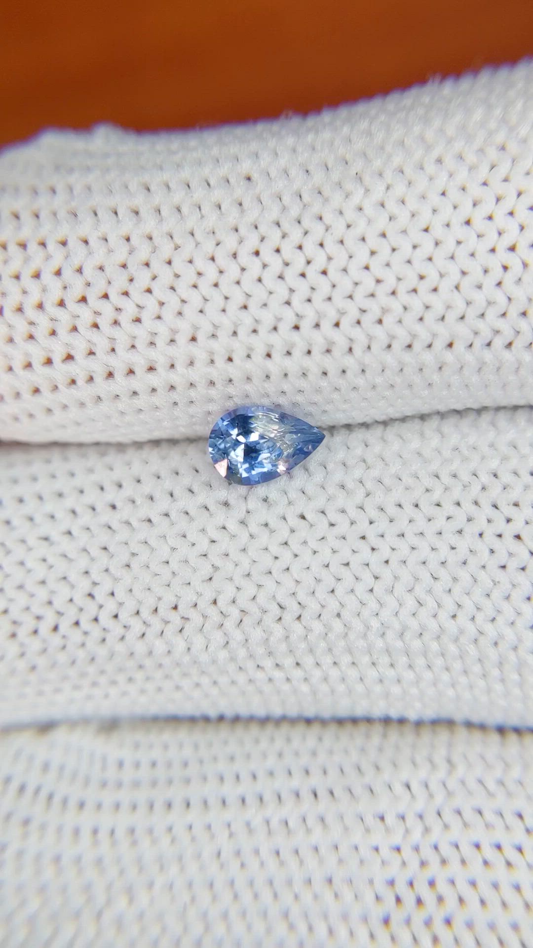 0.54 Ct. Blue Sapphire from Ceylon (Sri Lanka) Size Video