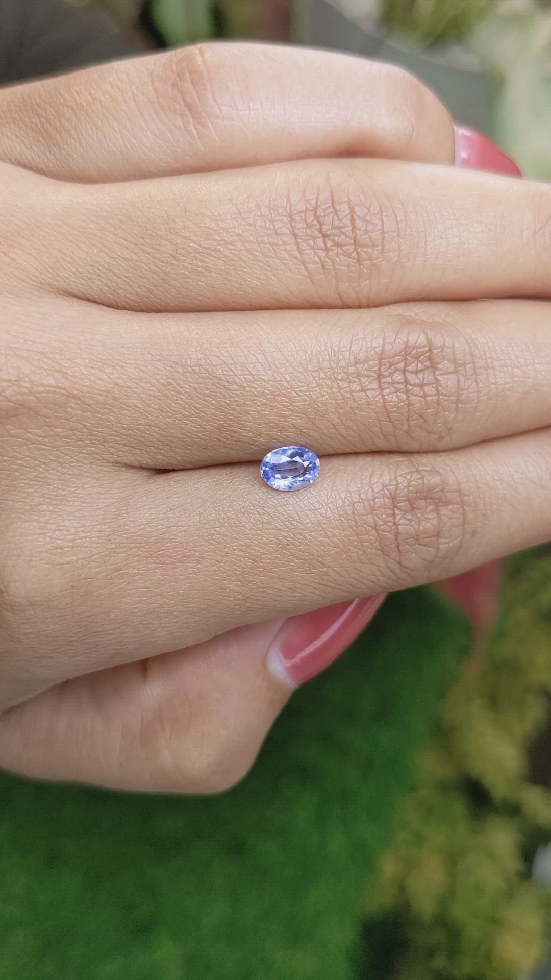 0.70 Ct. Blue Sapphire from Ceylon (Sri Lanka) Size Video