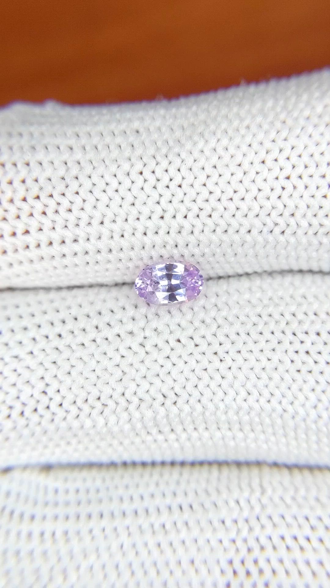 0.57 Ct. Pinkish Purple Sapphire from Ceylon (Sri Lanka) Size Video