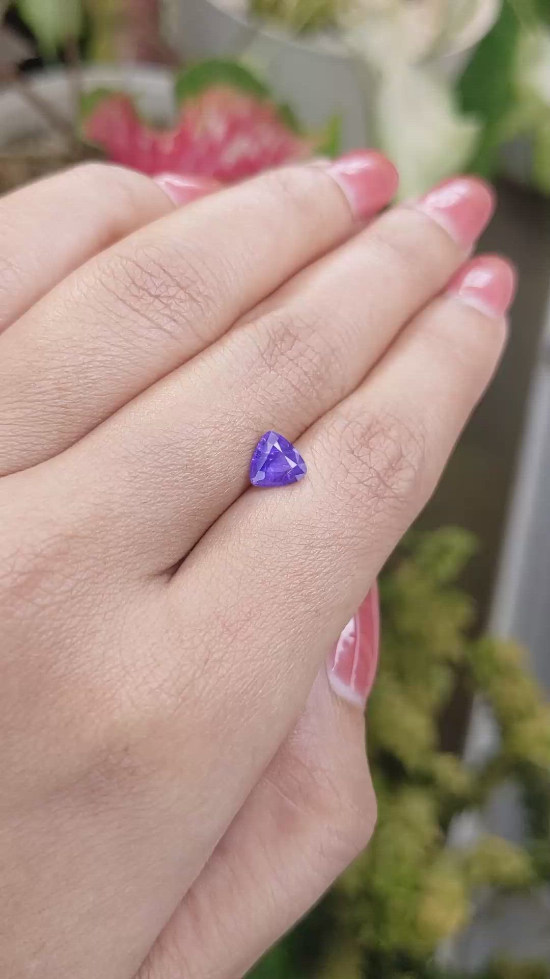 1.16 Ct. Purple Sapphire from Ceylon (Sri Lanka) Size Video