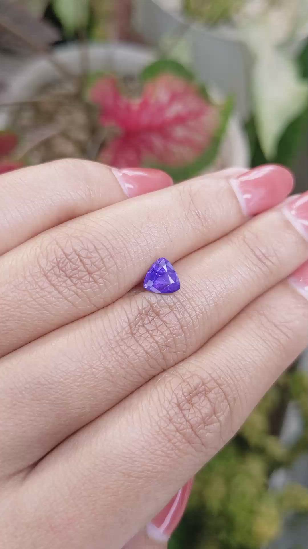 1.16 Ct. Purple Sapphire from Ceylon (Sri Lanka) Size Video