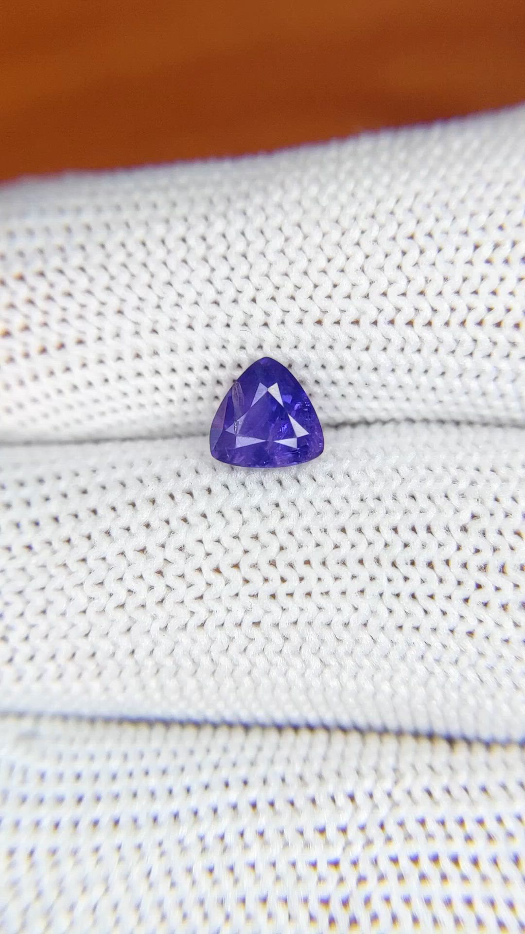 1.16 Ct. Purple Sapphire from Ceylon (Sri Lanka) Size Video