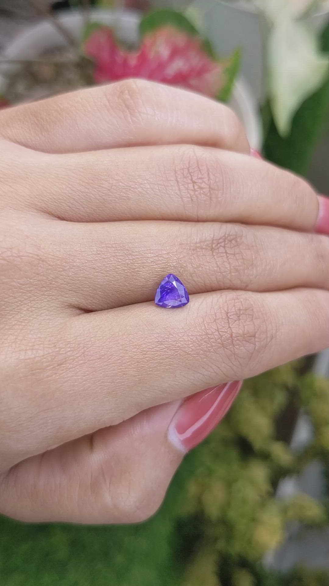 1.16 Ct. Purple Sapphire from Ceylon (Sri Lanka) Size Video