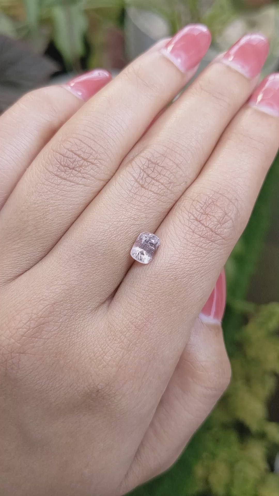 1.10 Ct. Peach Sapphire from Ceylon (Sri Lanka) Size Video