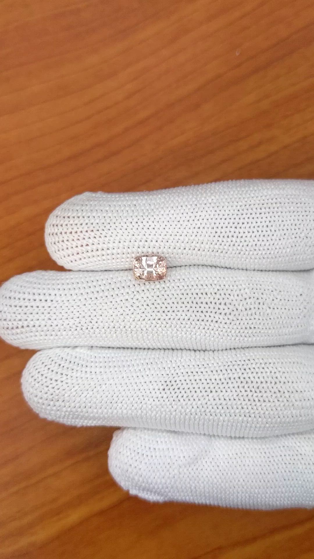 1.10 Ct. Peach Sapphire from Ceylon (Sri Lanka) Size Video