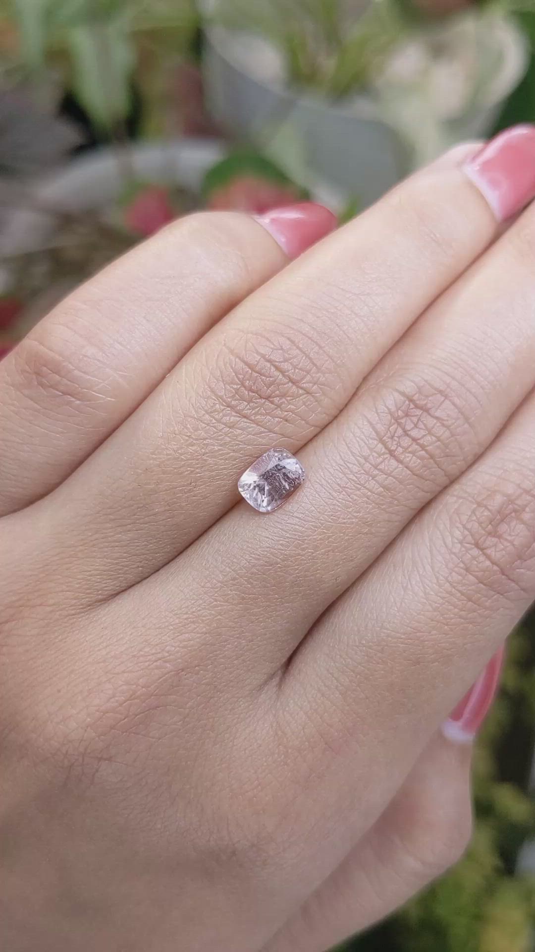 1.10 Ct. Peach Sapphire from Ceylon (Sri Lanka) Size Video