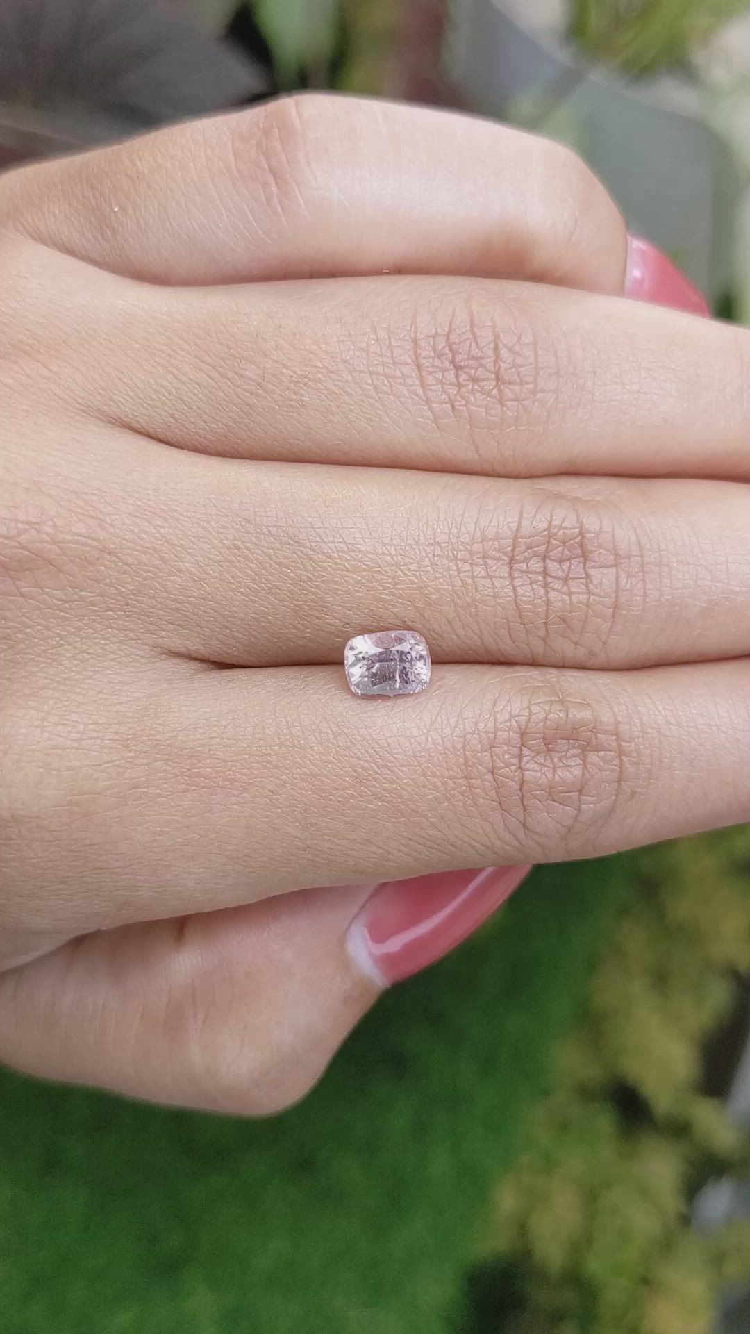 1.10 Ct. Peach Sapphire from Ceylon (Sri Lanka) Size Video