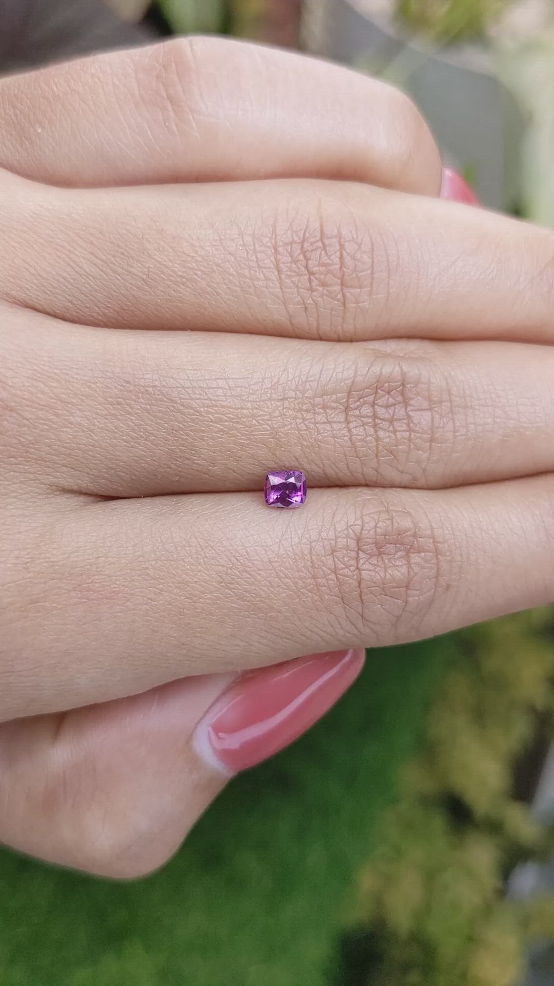 0.43 Ct. Purplish Pink Sapphire from Ceylon (Sri Lanka) Size Video