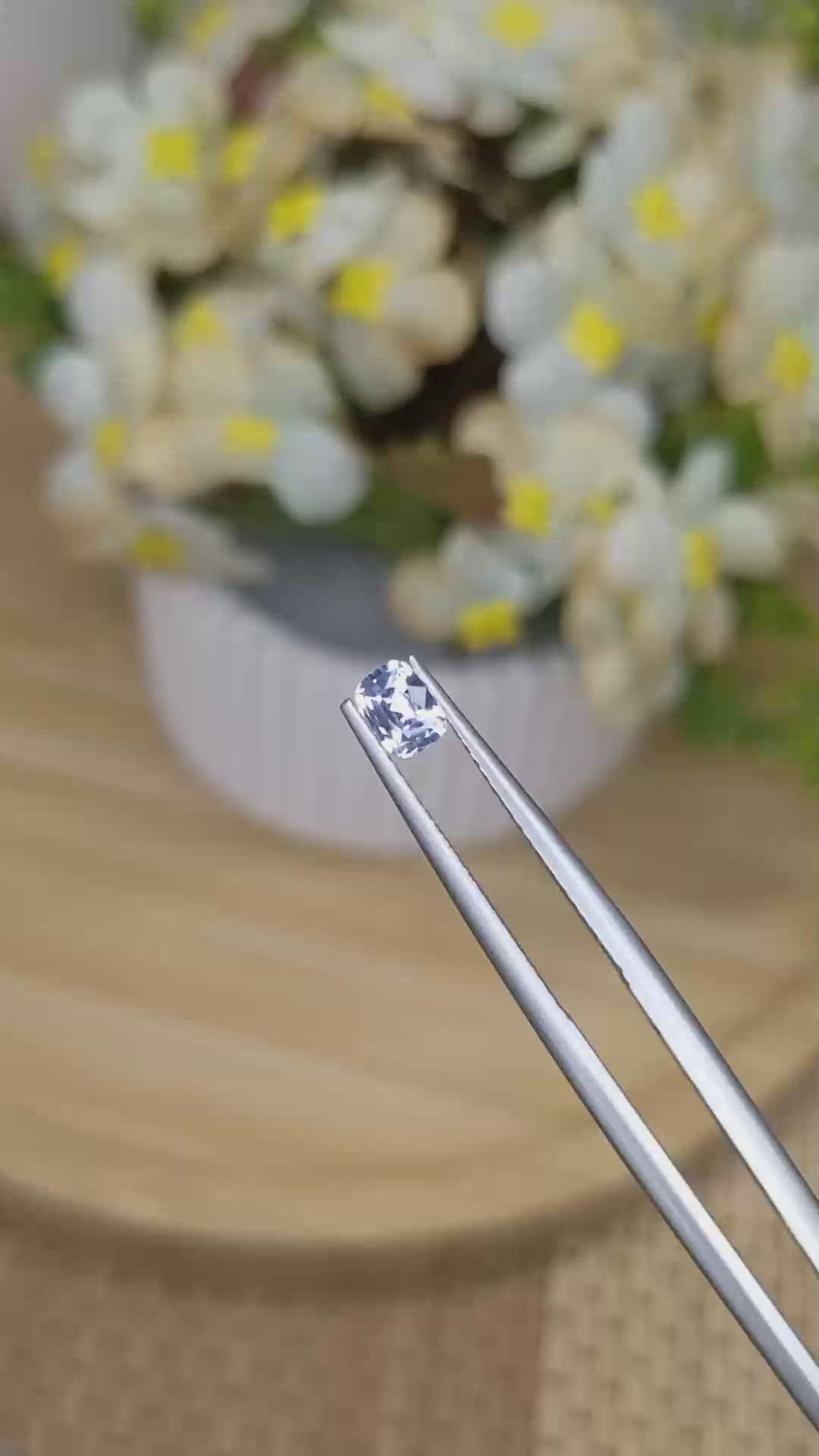0.35 Ct. Blue Sapphire from Ceylon (Sri Lanka) Size Video