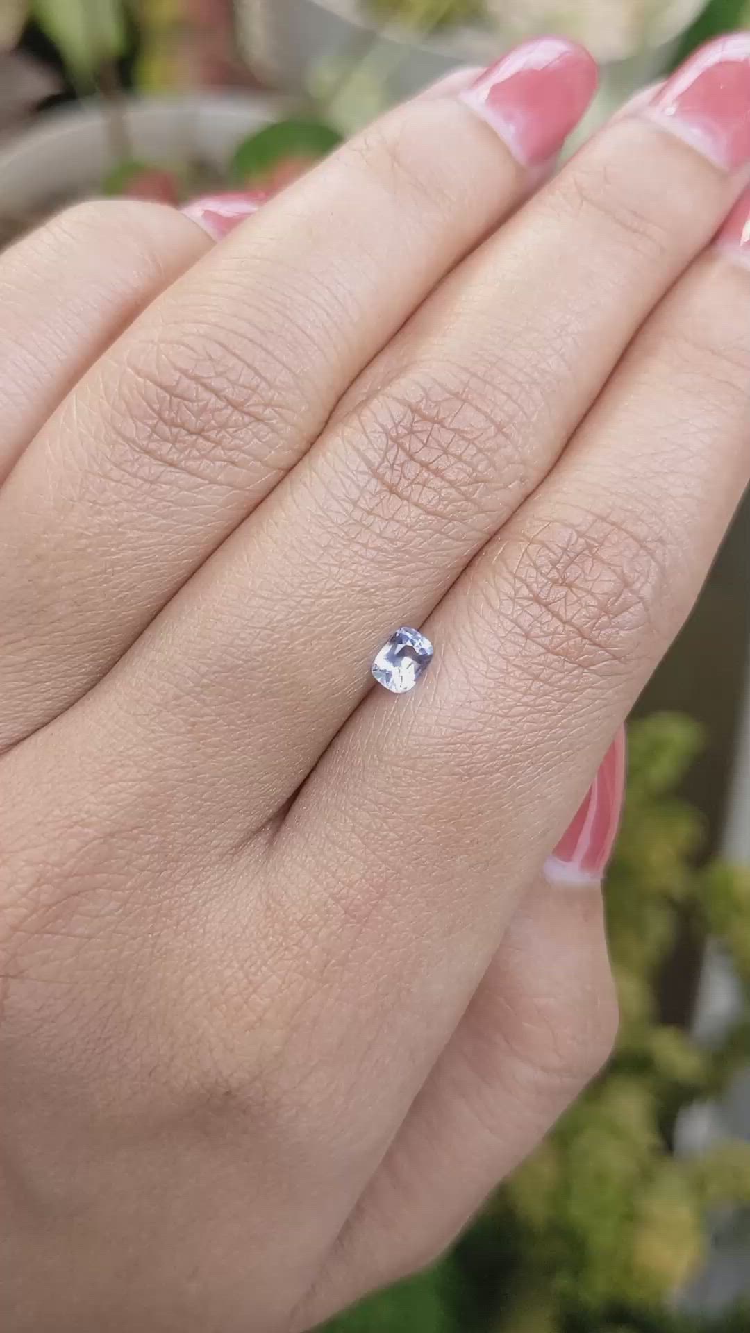 0.35 Ct. Blue Sapphire from Ceylon (Sri Lanka) Size Video