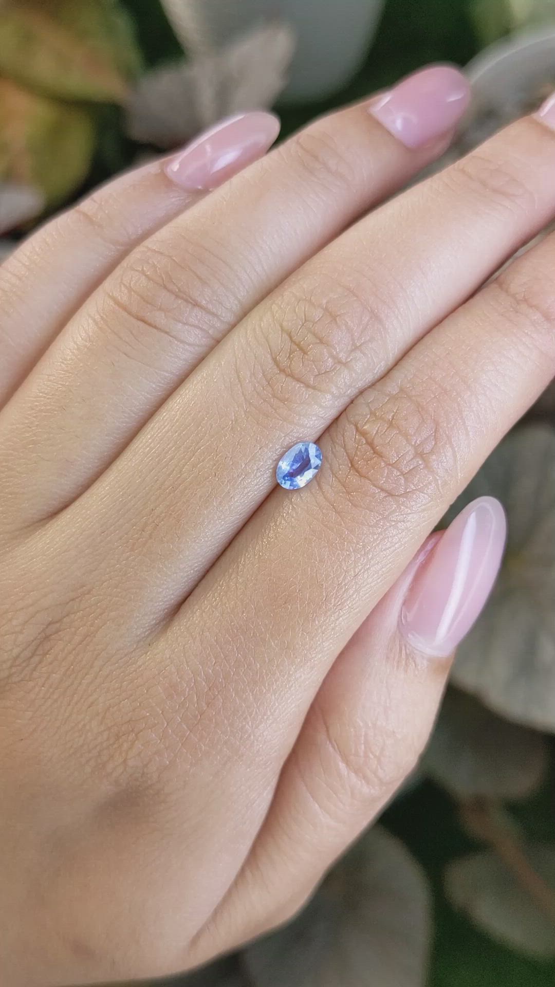 0.52 Ct. Blue Sapphire from Ceylon (Sri Lanka) Size Video