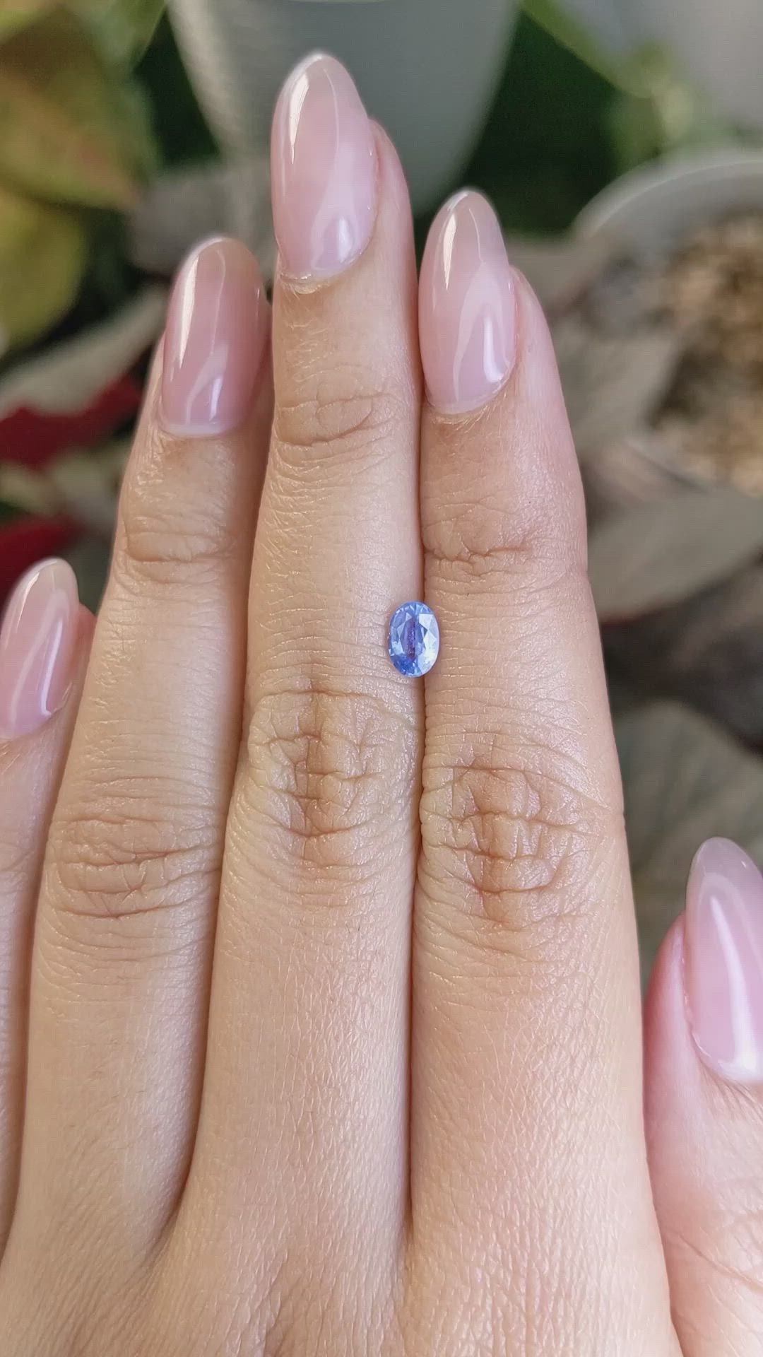 0.52 Ct. Blue Sapphire from Ceylon (Sri Lanka) Size Video