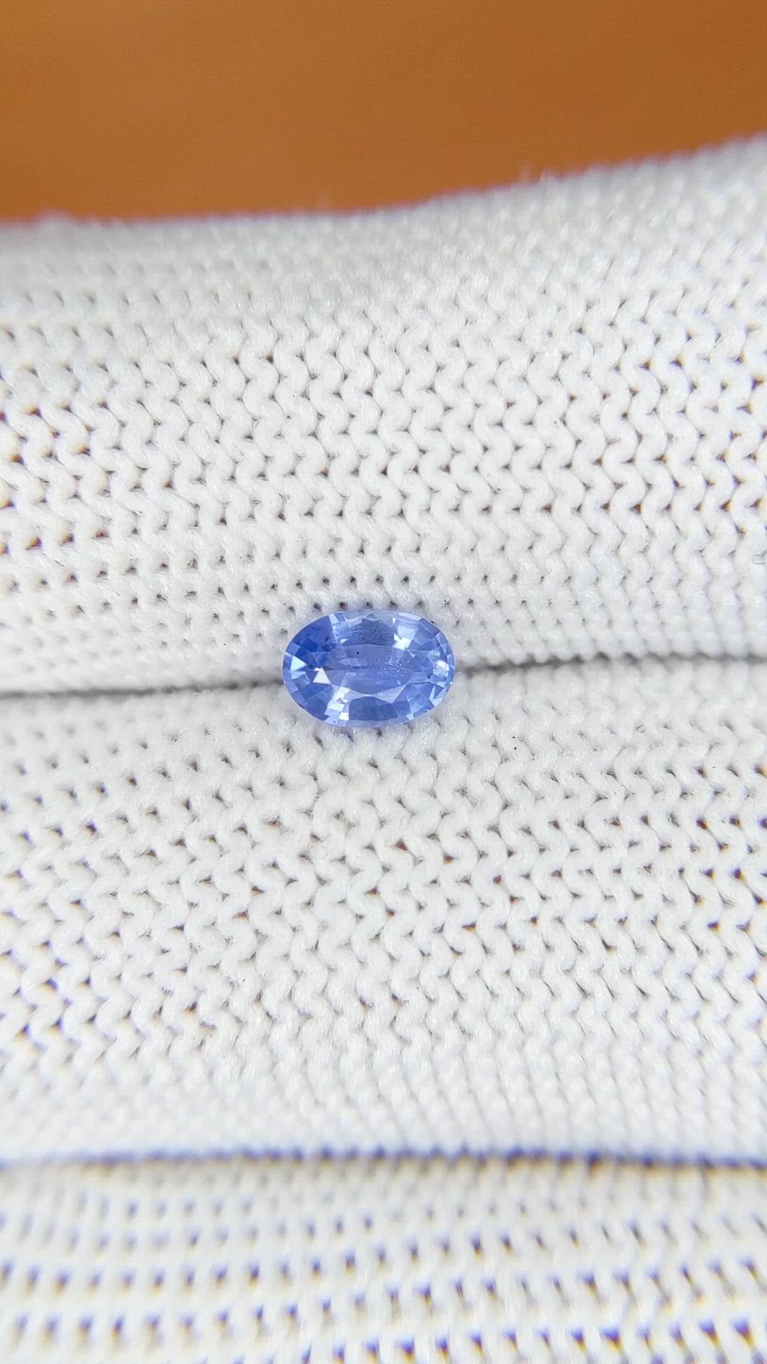 0.52 Ct. Blue Sapphire from Ceylon (Sri Lanka) Size Video