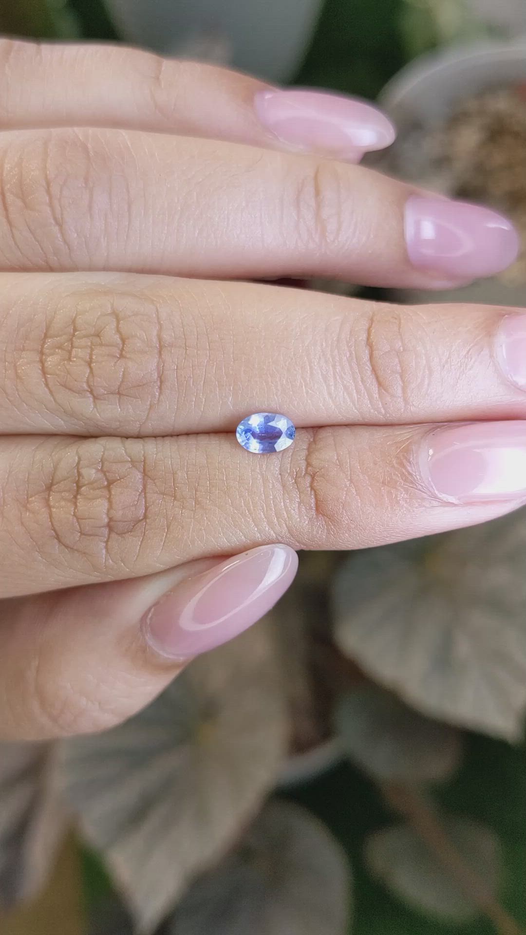 0.52 Ct. Blue Sapphire from Ceylon (Sri Lanka) Size Video