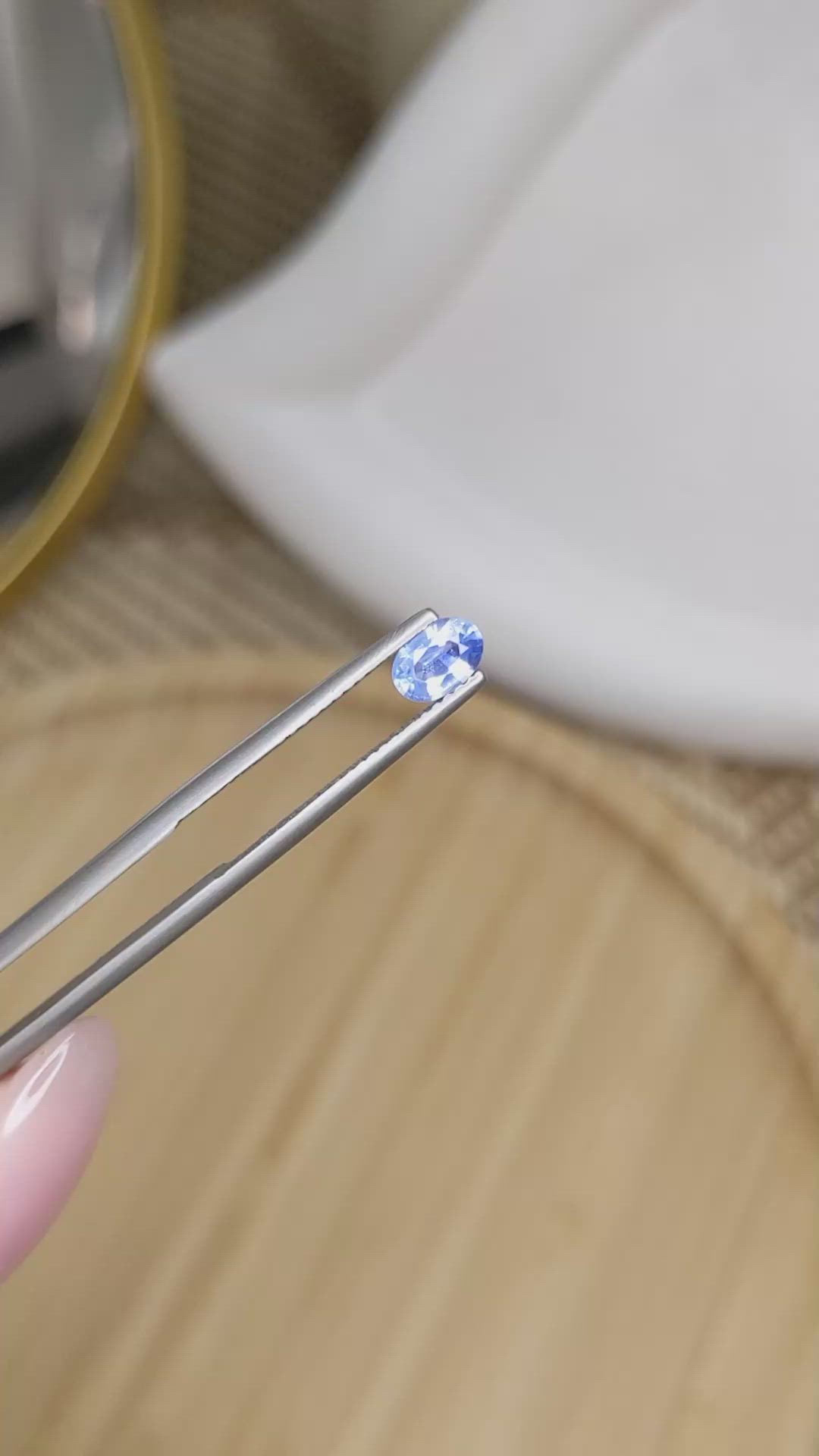 0.52 Ct. Blue Sapphire from Ceylon (Sri Lanka) Size Video