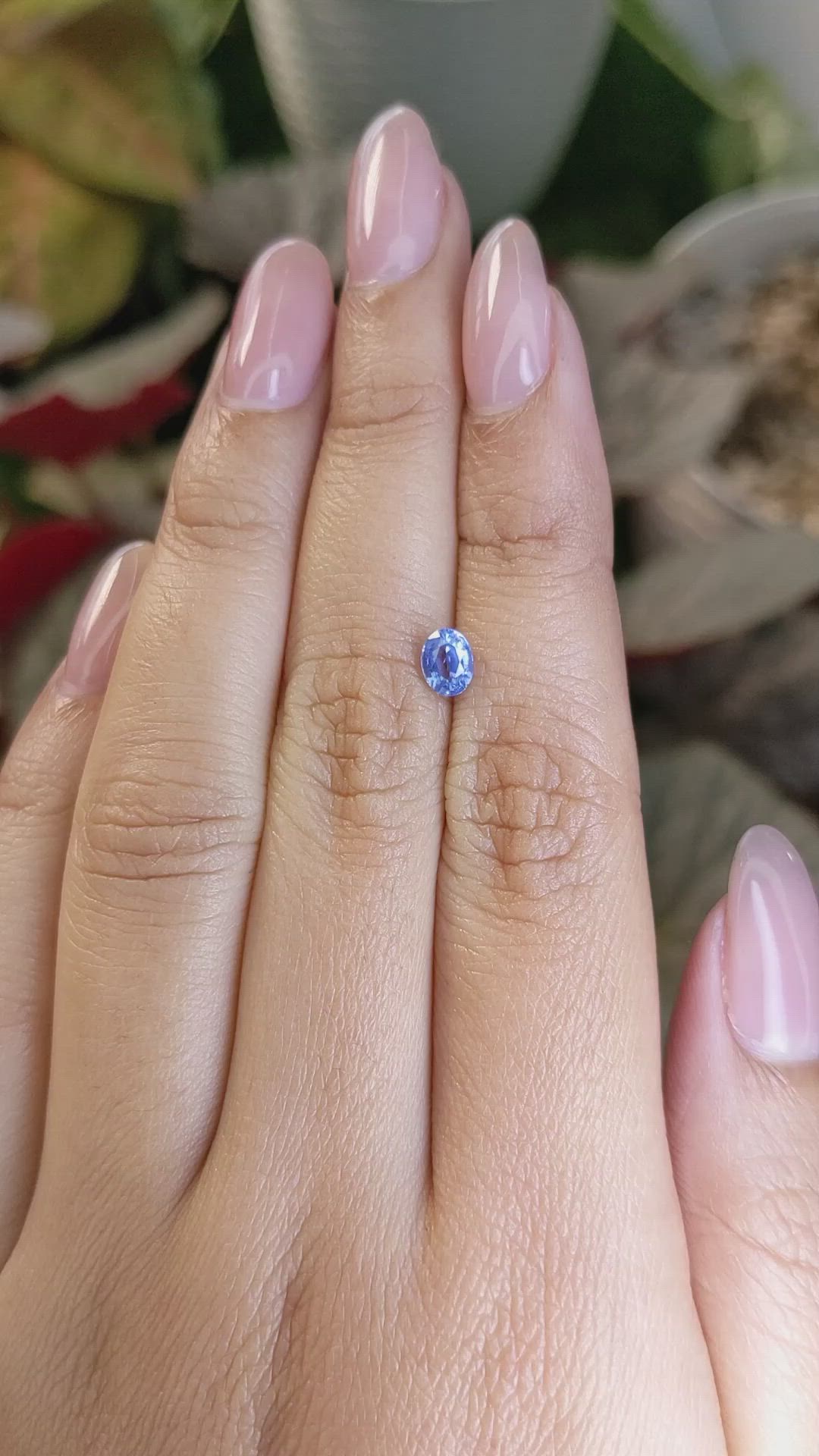 0.65 Ct. Blue Sapphire from Ceylon (Sri Lanka) Size Video