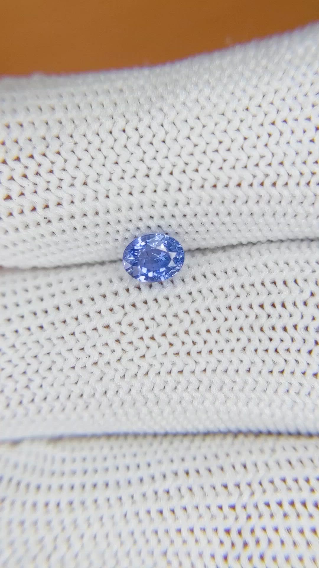 0.65 Ct. Blue Sapphire from Ceylon (Sri Lanka) Size Video
