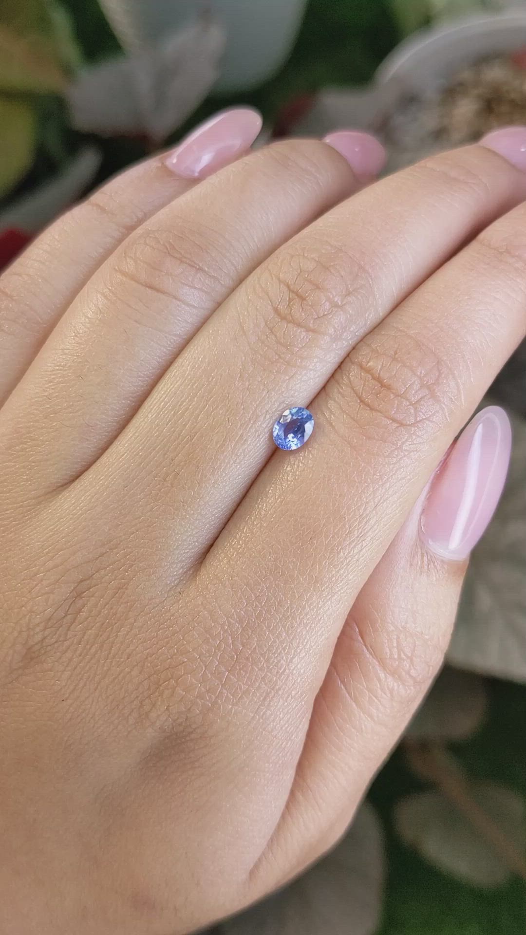 0.65 Ct. Blue Sapphire from Ceylon (Sri Lanka) Size Video