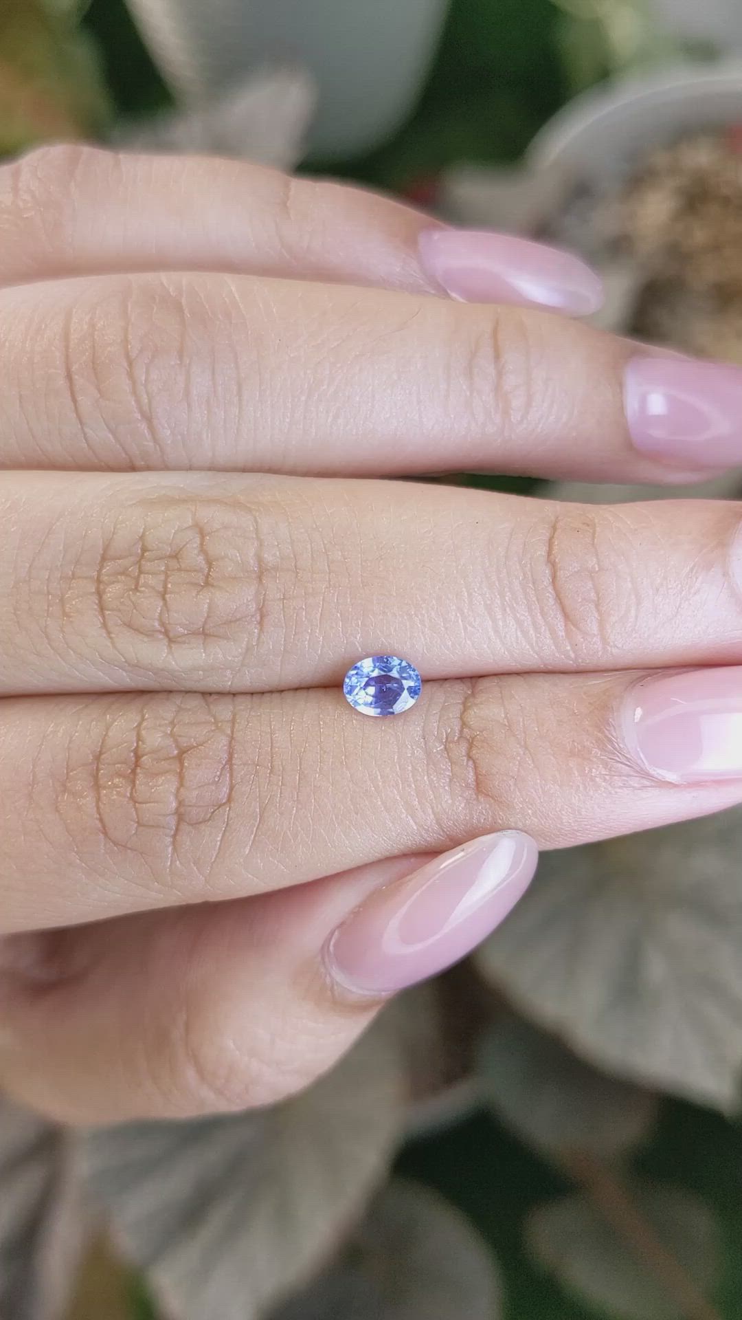 0.65 Ct. Blue Sapphire from Ceylon (Sri Lanka) Size Video