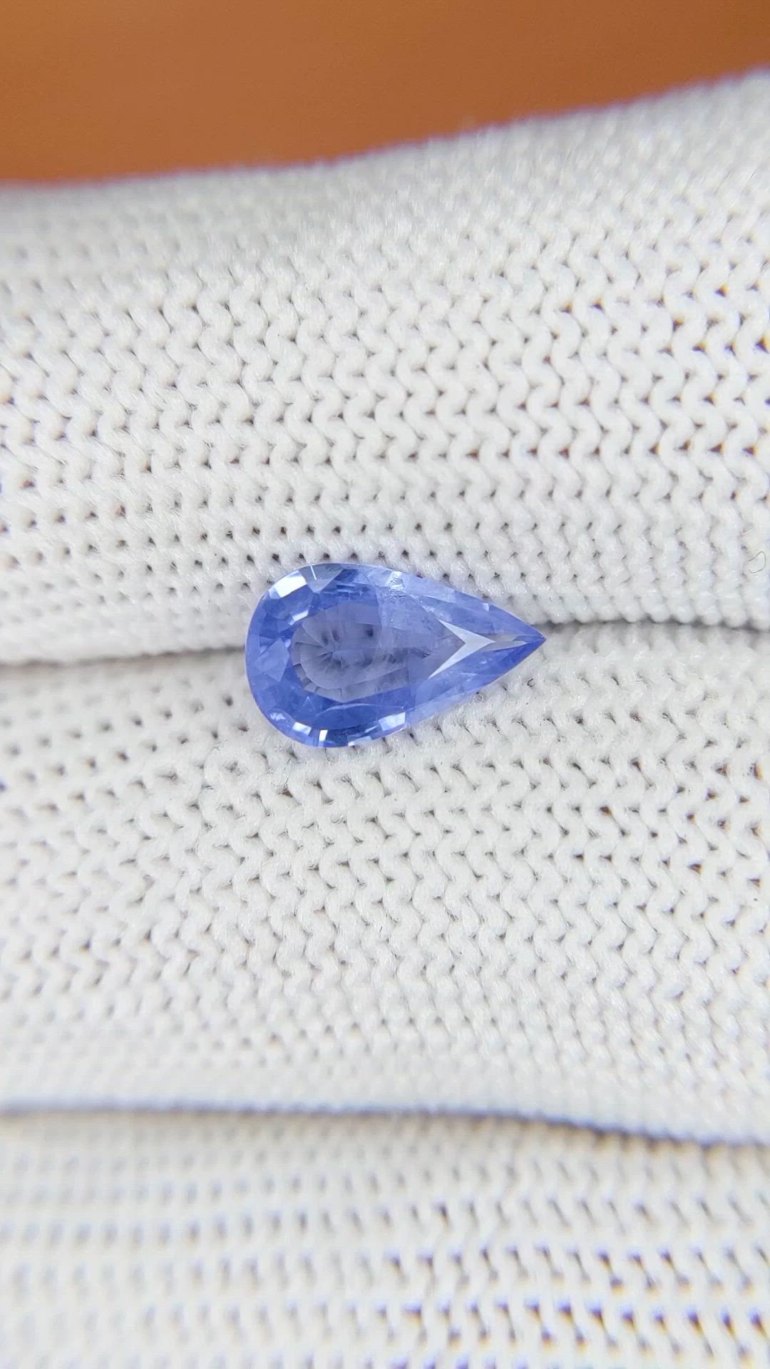 1.34 Ct. Blue Sapphire from Ceylon (Sri Lanka) Size Video