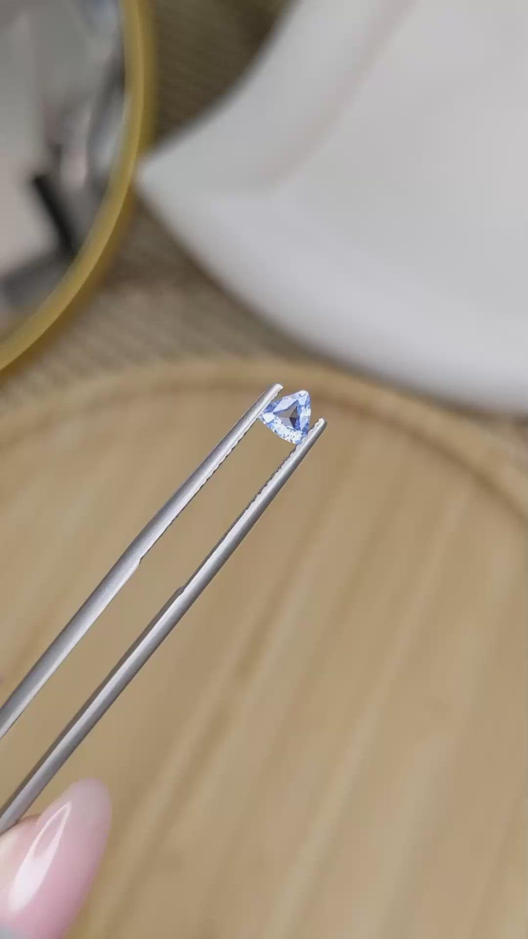 0.30 Ct. Blue Sapphire from Ceylon (Sri Lanka) Size Video