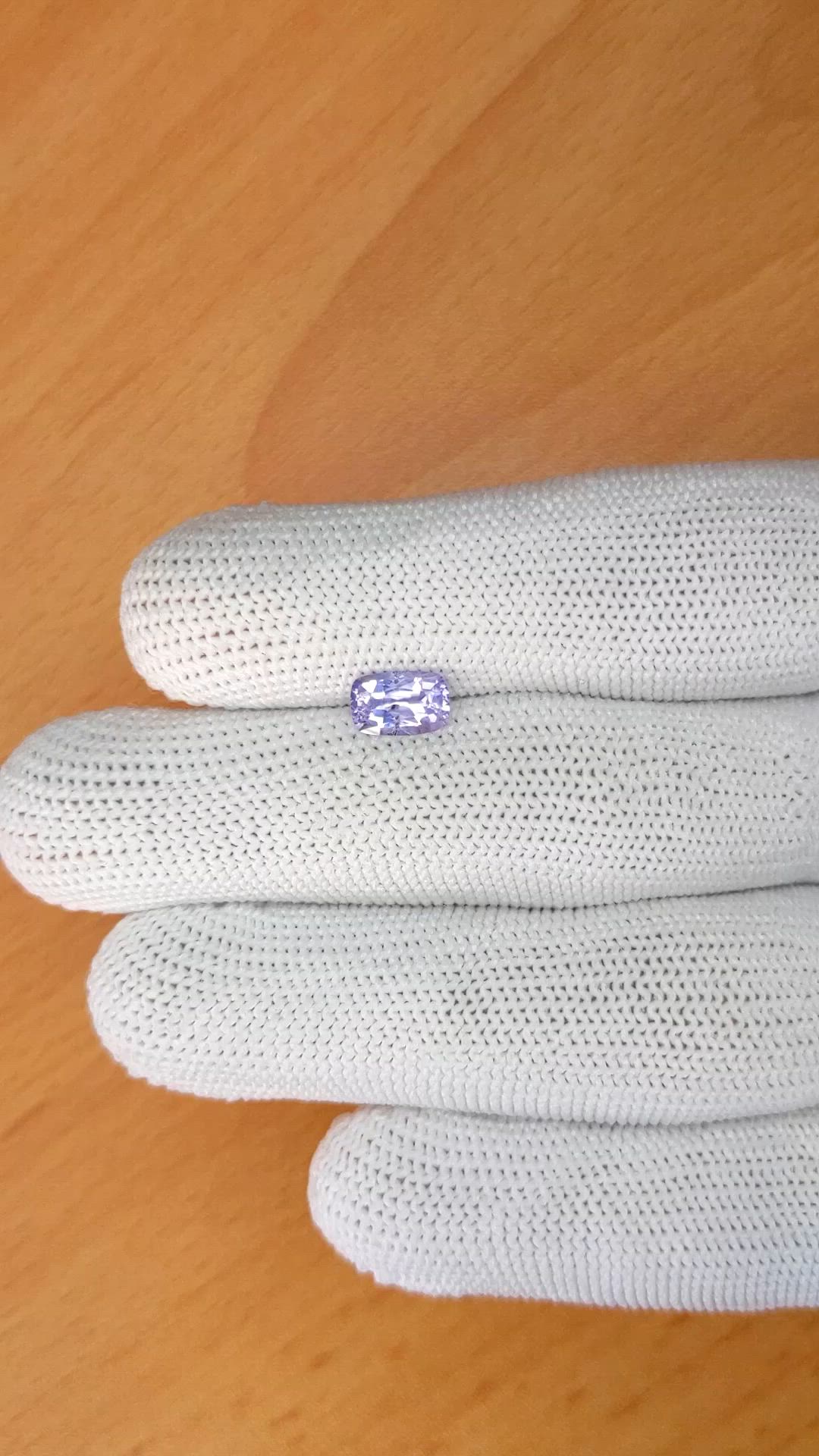 1.14 Ct. Purple Sapphire from Ceylon (Sri Lanka) Size Video