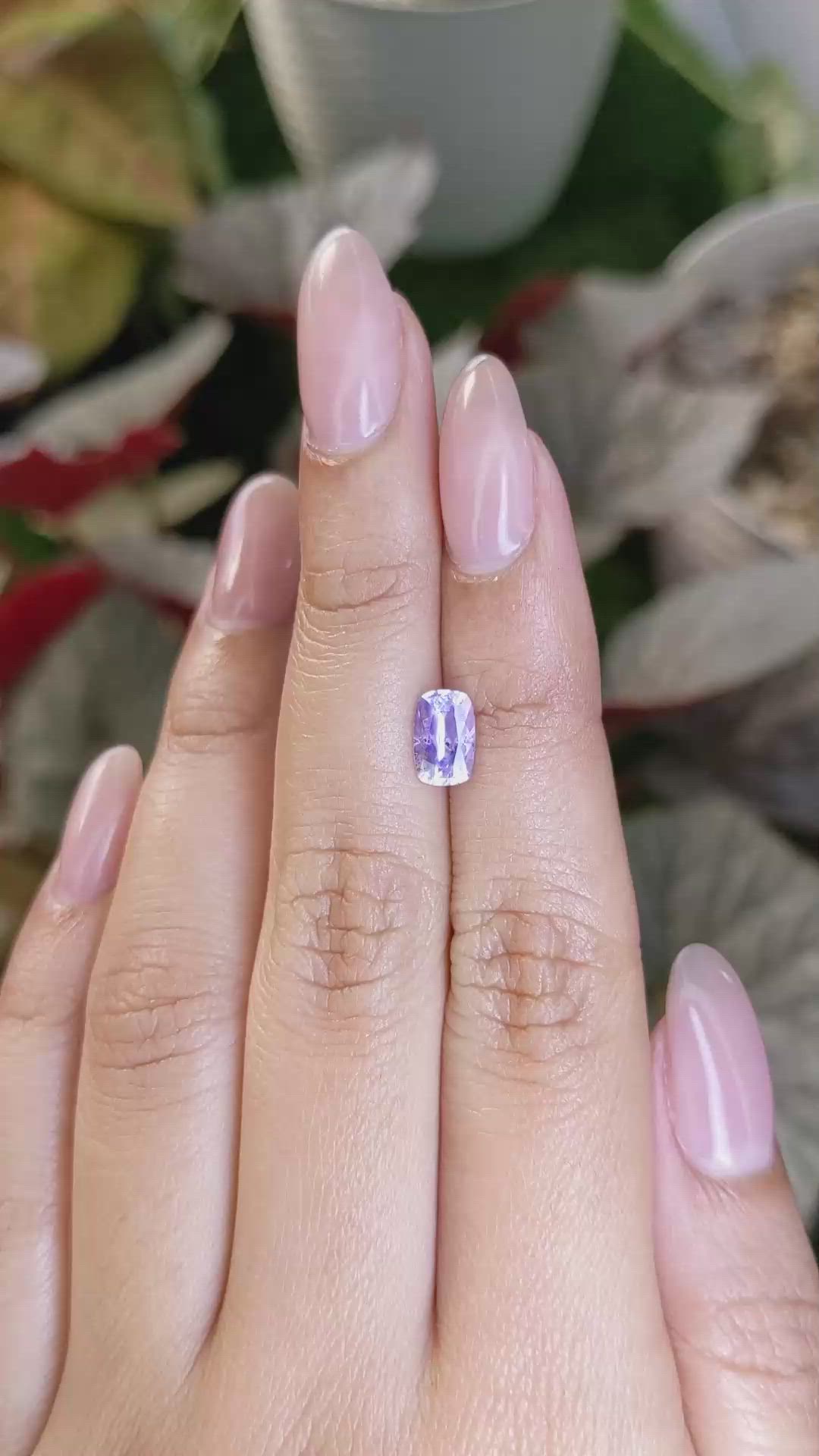 1.14 Ct. Purple Sapphire from Ceylon (Sri Lanka) Size Video