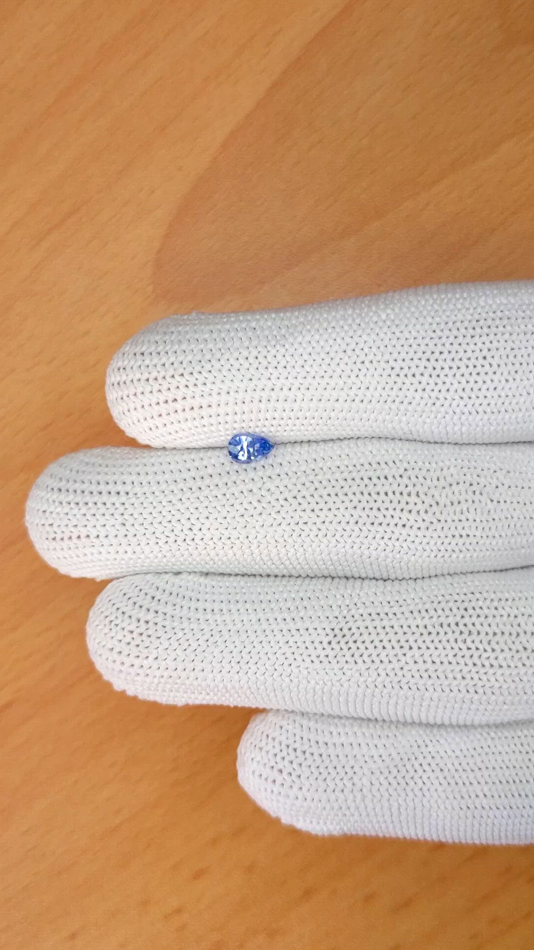 0.36 Ct. Blue Sapphire from Ceylon (Sri Lanka) Size Video