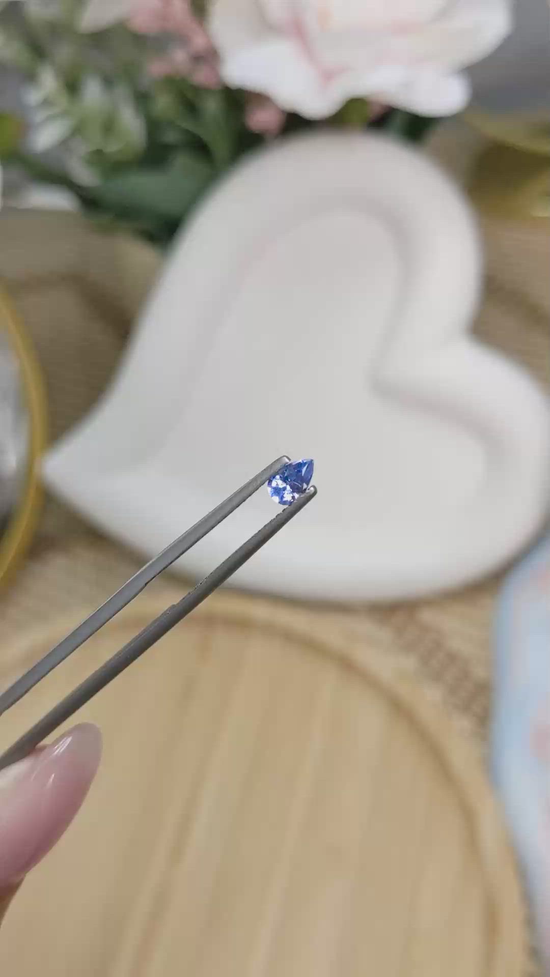 0.36 Ct. Blue Sapphire from Ceylon (Sri Lanka) Size Video