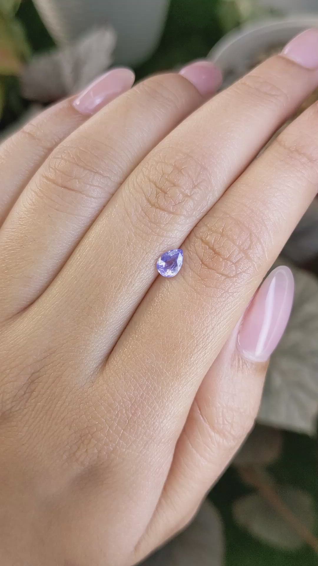 0.56 Ct. Purple Sapphire from Ceylon (Sri Lanka) Size Video
