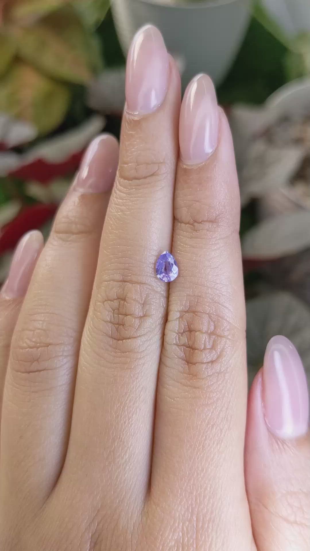 0.56 Ct. Purple Sapphire from Ceylon (Sri Lanka) Size Video