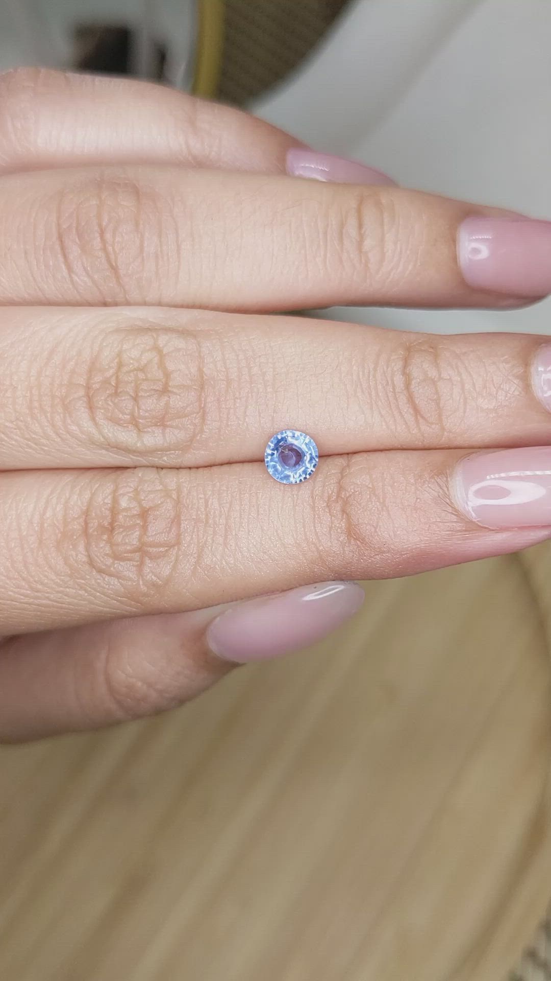 0.66 Ct. Blue Sapphire from Ceylon (Sri Lanka) Size Video